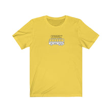 Load image into Gallery viewer, Yellow  Tee Shirt with a Bus, DillieDally Logo and wording: Bussin&#39;
