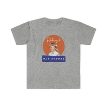 Load image into Gallery viewer, Athletic Grey tee Shirt with picture of Vintage Little Girl, wording: Rocking it Old School

