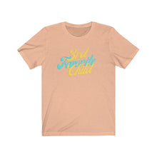 Load image into Gallery viewer, peach  Tee shirt with Blue and yellow wording: 3rd favorite child
