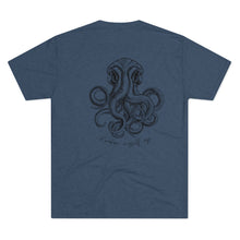 Load image into Gallery viewer, Navy Tee Shirt with a Kraken wording: Kraken myself up
