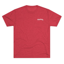 Load image into Gallery viewer, Heather Red  T Shirt (front) with DillieDally Logo on left chest
