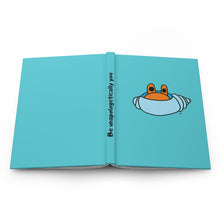 Load image into Gallery viewer, hardbound journal  with Hermie the Hermit crab logo with the words Be unapologetically you
