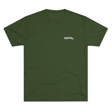 Load image into Gallery viewer, Military  Green Front of Tee shirt with white DillieDally Logo
