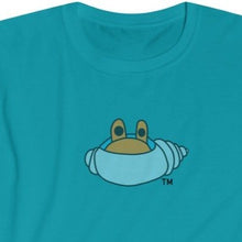 Load image into Gallery viewer, Teal Tee Shirt with Hermie the Hermit Logo
