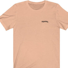 Load image into Gallery viewer, Heather Peach T shirt with DillieDally Logo on left chest
