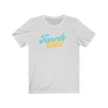 Load image into Gallery viewer, Ash Tee shirt with Blue and yellow wording: favorite child
