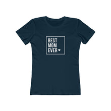 Load image into Gallery viewer, Indigo Tee shirt white wording: Best mom ever
