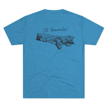 Load image into Gallery viewer, Teal Tee Shirt with Barnacles and wording: Oh Barnacles!
