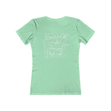 Load image into Gallery viewer, Mint Green back of tee shirt with woman sitting on toilet and white wording: They will find you no matter where you hide
