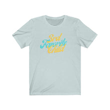 Load image into Gallery viewer, Light Blue  Tee shirt with Blue and yellow wording: 3rd favorite child
